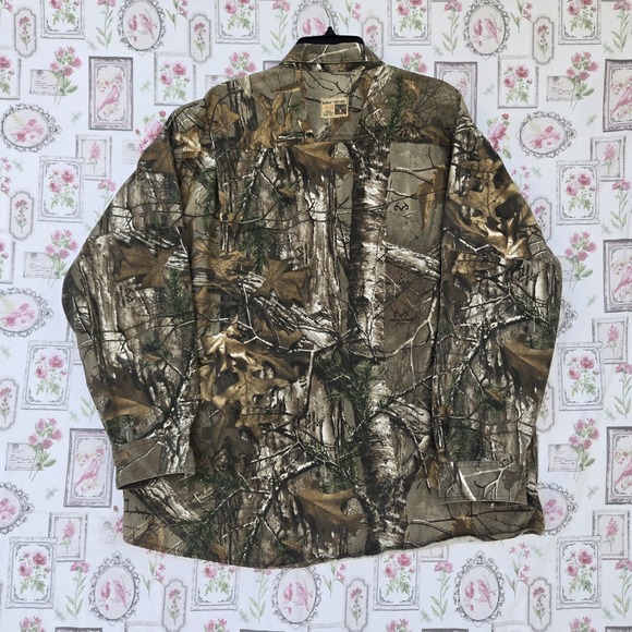 REDHEAD Silent Hide Shirt Mens 2XL Camo Hunting Button Down Long Sleeve Realtree - Picture 4 of 7